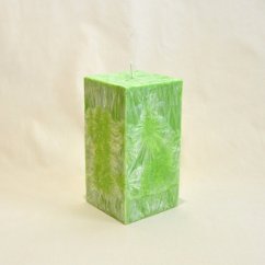 Svíčka: Kvádr 7,5x7,5x15 - Máta kadeřavá