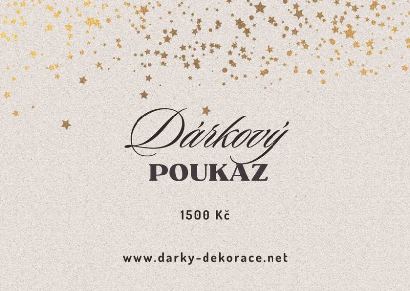 Dárkový poukaz v hodnotě 1500,-