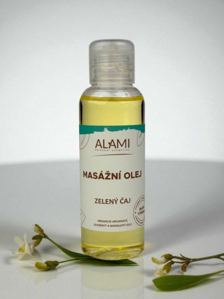 Masážní olej s vůní zeleného čaje