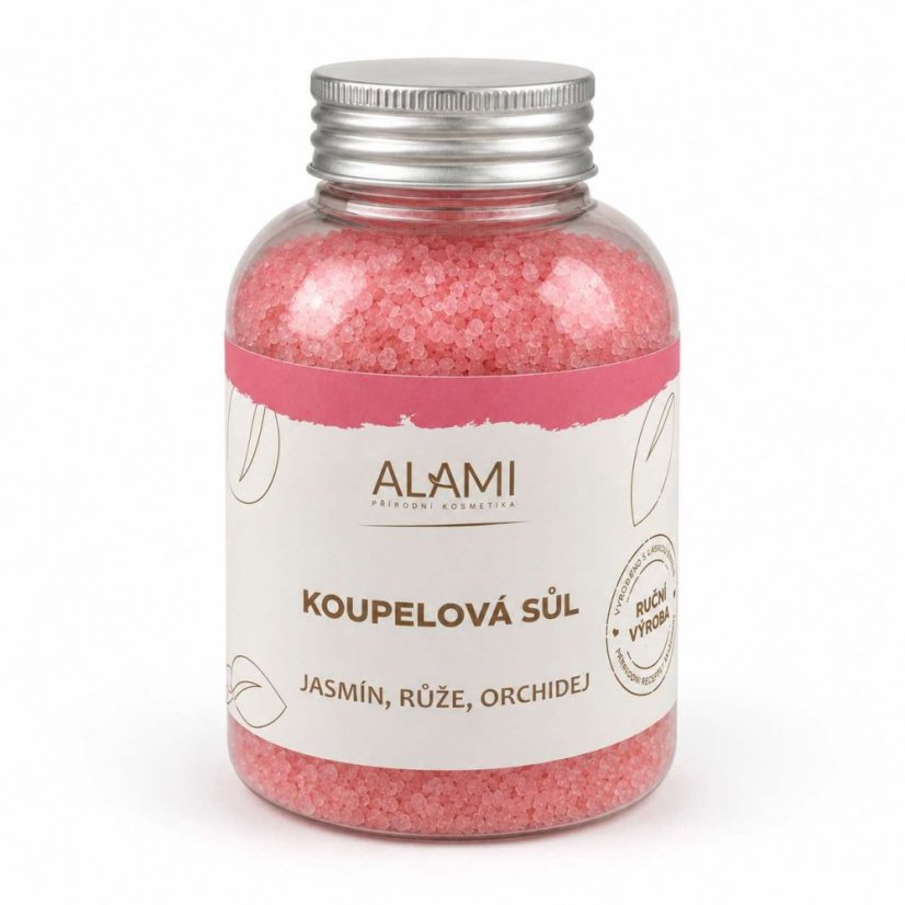 Koupelová sůl Jasmín, růže, orchidej 650g Koupelová sůl Jasmín, růže, orchidej 650g