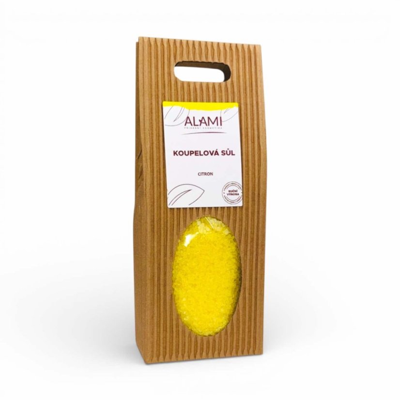 Koupelová sůl s citronem v dárkové krabičce
